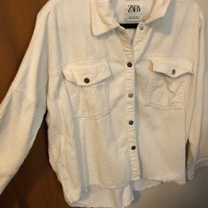 ZARA Shirt jacket in white